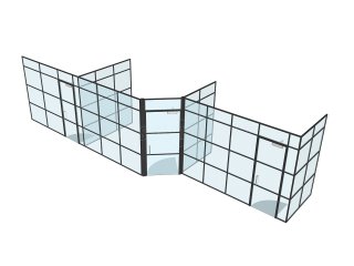 Cox Workshops (Tottenham, London): T-Bar Black Framed Office Partitions With Acoustic Glazing