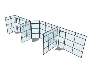 Cox Workshops (Tottenham, London): T-Bar Black Framed Office Partitions With Acoustic Glazing