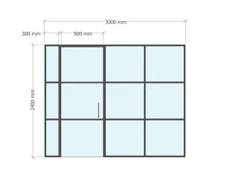 Craig Scudder [Self Builder] (Stevenage, Hertfordshire): Industrial-Look Domestic Room Divider Internal Glass Wall