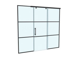 Dawlish Construction (Stepney, London): T-Bar Black Panel Glass Walls and Sliding Doors