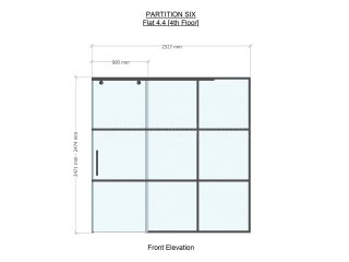 Dawlish Construction (Stepney, London): T-Bar Black Panel Glass Walls and Sliding Doors