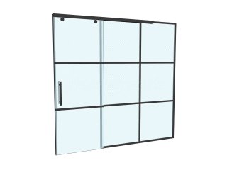 Dawlish Construction (Stepney, London): T-Bar Black Panel Glass Walls and Sliding Doors