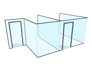 Deanestor (Mansfield, Nottinghamshire): Toughened Glass Office Walls and Doors