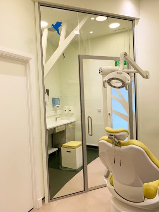 Dental Kids (Chiswick, London): Dentist Surgery Glass Entrance Screen And Door With Soundproofing