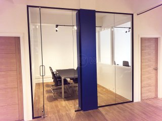 Desfran Holdings Limited (Shoreditch, London): Toughened Glass Meeting Room With Frameless Glazed Door