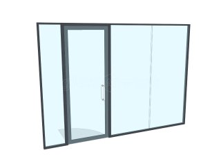 Distributed Micro Technology (Sandhurst, Berkshire): Double Glazed Acoustic Glass Partition With Anthracite Grey Trackwork