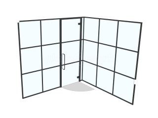 Downriver (Orpington, Kent): T-Bar Banded Glass Corner Office