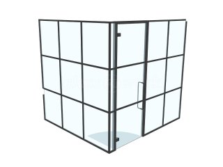 Downriver (Orpington, Kent): T-Bar Banded Glass Corner Office