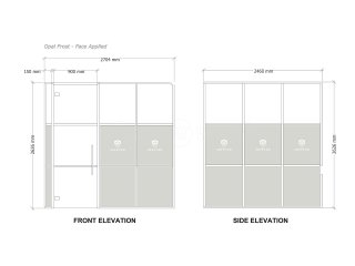 Downriver (Orpington, Kent): T-Bar Banded Glass Corner Office