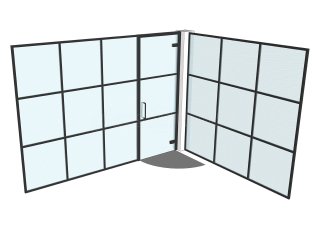 EMD Holding Group (Shoreditch, London): T-Bar Black Framed Glass Meeting Room