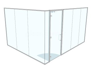 EMH Technology (Hitchin, Hertfordshire): Frameless Glass Corner Quiet Room