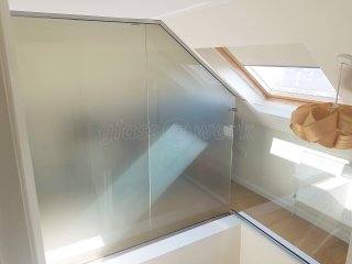 Domestic Project (Edgware, Middlesex): Residential Glass Partition Under Eaves Over A Stairwell