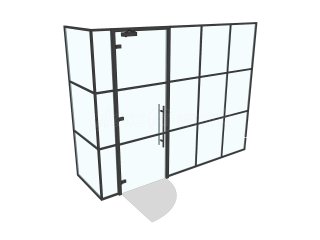 Eguchi Iwao (Banbury, Oxfordshire): Acoustic Glass T-Bar Boardroom Partition