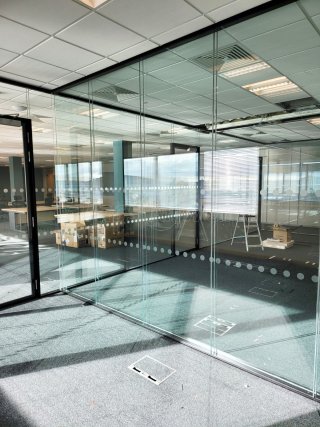 Enterior (Motherwell, Scotland): Double Glazed Glass Office Partitions and Doors
