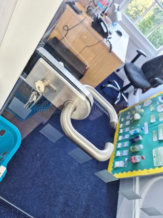 EnviroDental (Stroud, Gloucestershire): Glass Door and Side Panel