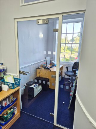 EnviroDental (Stroud, Gloucestershire): Glass Door and Side Panel