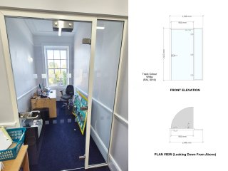 EnviroDental (Stroud, Gloucestershire): Glass Door and Side Panel