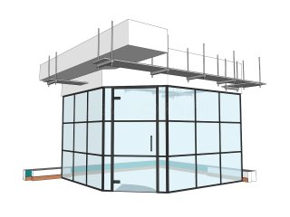 Eurowin Limited (Shoreditch, London): T-Bar Industrial-Style Glass Corner Room