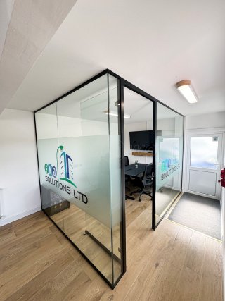 FMJ Solutions (Reading, Berkshire): Glass Corner Office Pod With Window Film