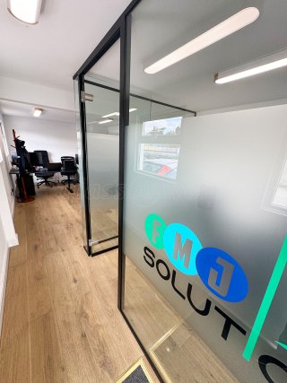 FMJ Solutions (Reading, Berkshire): Glass Corner Office Pod With Window Film