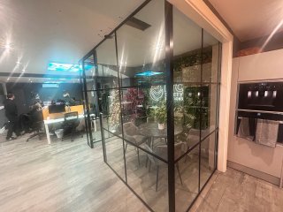 FTC Safety Solution (Wigston, Leicestershire): T-Bar Black Framed Glass Office Cubicle