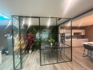 FTC Safety Solution (Wigston, Leicestershire): T-Bar Black Framed Glass Office Cubicle