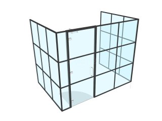 FTC Safety Solution (Wigston, Leicestershire): T-Bar Black Framed Glass Office Cubicle