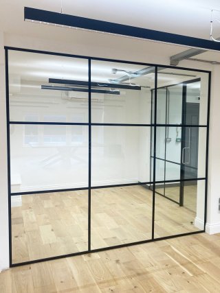 Fabric London (Clerkenwell, London): T-Bar Acoustic Glass Corner Office