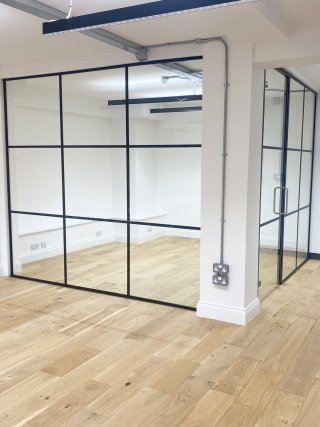 Fabric London (Clerkenwell, London): T-Bar Acoustic Glass Corner Office