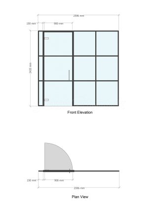 Fabric London (Clerkenwell, London): T-Bar Acoustic Glass Corner Office