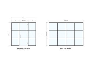 First Fence (Swadlincote, Derbyshire): T-Bar Metal and Glass Grid Glazing