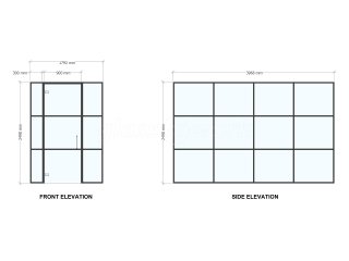 First Fence (Swadlincote, Derbyshire): T-Bar Metal and Glass Grid Glazing