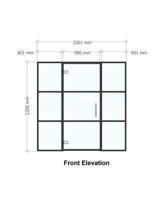 Fortis Vision (Tottenham, London): Laminated Acoustic T-Bar Banded Glass Partition