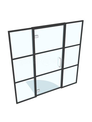 Fortis Vision (Tottenham, London): Laminated Acoustic T-Bar Banded Glass Partition