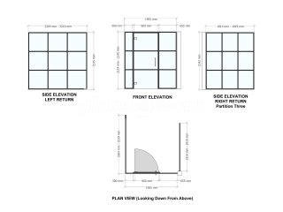 Fortis Vision (Woburn, Bedfordshire): T-Bar Banded Office Partitions