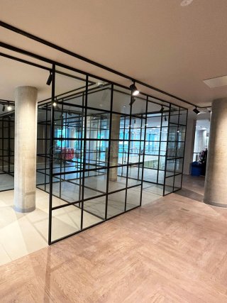 Fortis Vision  (Wembley, London): T-Bar Aluminium Black Framed Glass Office Fitout