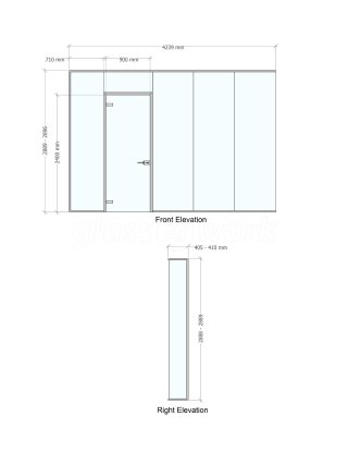 Golden Services Plus (Southall, London): Glass Office Partition With Short Corner Return