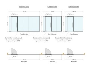Guided Solutions (Leeds, West Yorkshire): Multiple Glass Office Partitions Fully Installed