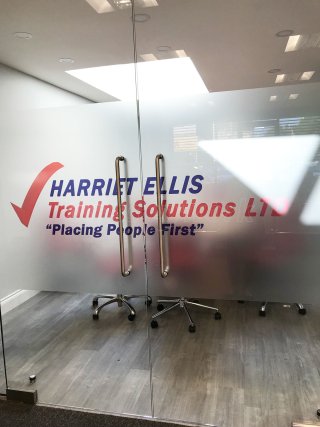 Harriet Ellis Training Solutions Ltd (Romford, Essex): Frameless Glass Double Doors & Glass Balustrade