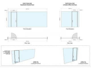Heron Bros (Central Glasgow, Lanarkshire): Glass Office Fit-Out With Five Acoustic Partition Walls