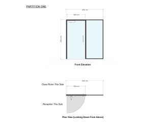 Harrogate Kumon Centre (Harrogate, North Yorkshire): Acoustic Frameless Glass Wall With Black Framework