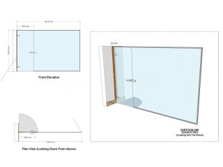 Howie, Kent & Co Ltd (Shrewsbury, Shropshire): Toughened Glass Office Partition - Fully Installed
