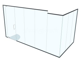 Hughes Isaac and Co (Caldicot, Monmouthshire): Glass Wall Corner Office