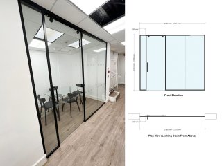 IPE Developments (Mayfair, London): Glass Partition with Sliding Door