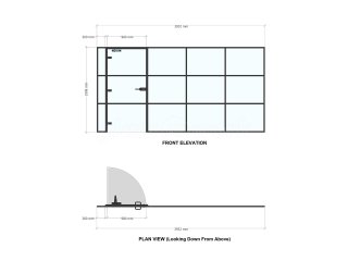 International Workplace Solutions (Swansea, Wales): T-Bar Aluminium Black Framed Glass Walls and Doors