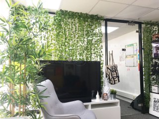 Integnity (St Albans, Hertfordshire): Inline Toughened Glass Wall Screen With Framed Glazed Door
