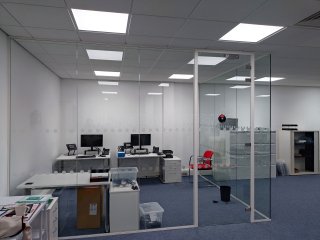 IntraHealth (Ellesmere Port, Cheshire): Glass Corner Office With Soundproofed Laminated Glazing