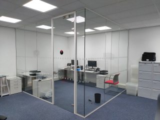IntraHealth (Ellesmere Port, Cheshire): Glass Corner Office With Soundproofed Laminated Glazing