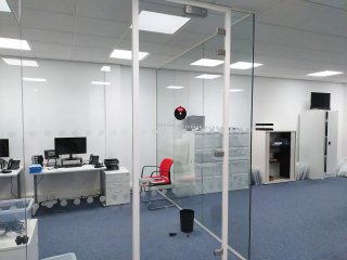 IntraHealth (Ellesmere Port, Cheshire): Glass Corner Office With Soundproofed Laminated Glazing