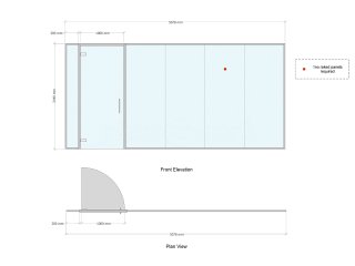 JR Pet Products (Brecon, Powys, Wales): Toughened Glass Frameless Partition and Door